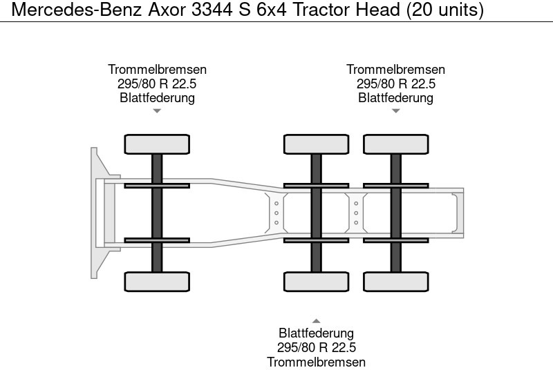 Нови Влекач Mercedes-Benz Axor 3344 S 6x4 Tractor Head (20 units): снимка 17