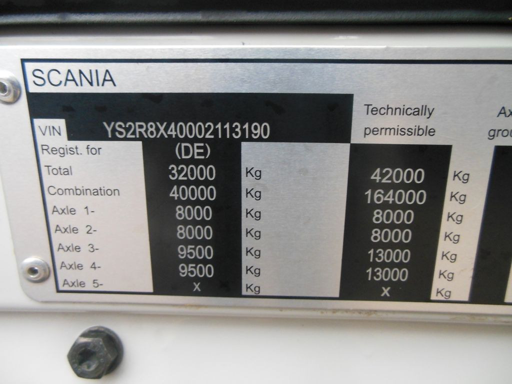 Влекач Scania R580, V8, 8X4, 164.000 KG, TOP STAND!!!: снимка 27