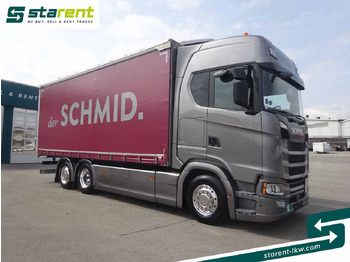 Камион с брезент Scania S500 Planen Aufbau Schwarzmüller 6x2, Standklima: снимка 3