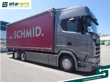 Камион с брезент Scania S500 Planen Aufbau Schwarzmüller 6x2, Standklima: снимка 3