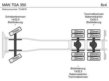 Контейнеровоз/ Сменна каросерия камион MAN TGA 350: снимка 5