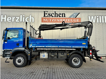 Самосвал камион, Камион с кран MAN TGM 18.320 4x4 BB | TÜV NEU*HIAB XHIDUO 138*FUNK: снимка 2
