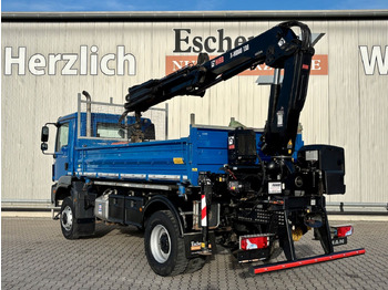 Самосвал камион, Камион с кран MAN TGM 18.320 4x4 BB | TÜV NEU*HIAB XHIDUO 138*FUNK: снимка 3