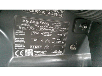 Електрокар LINDE E50HL-01/600 CABIN: снимка 2