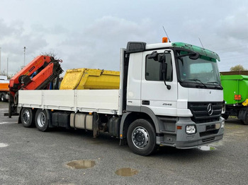 Бордови камион, Камион с кран Mercedes-Benz Actros 2546 L 6x2  Pritsche Heckkran Palfinger P: снимка 2