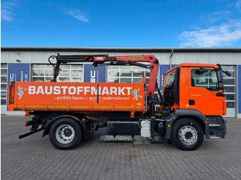 Самосвал камион, Камион с кран MAN TGM 18.340 4x2 Euro 6 Kipper Kran PK11001.K: снимка 3