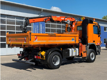 Самосвал камион, Камион с кран Mercedes-Benz ACTROS 2044 4x4 Kipper Kran ATLAS 65.2 A2L: снимка 5