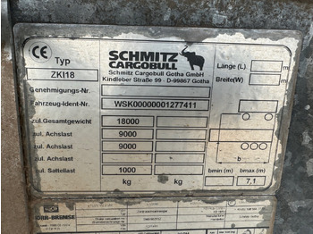 Самосвал ремарке Schmitz Cargobull ZKI 18-4.9 ZKI 18-4.9, Stahlbordwände ca. 10m³, Rahmen Verzinkt: снимка 3