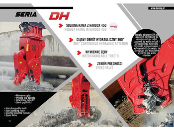 Нови Хидравлична ножица за Багер DEMOQ DH08 Hydraulic Rotating Pulveriser Crusher 650 KG: снимка 4