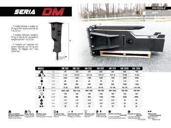 Нови Хидравличен чук за Багер DEMOQ DM2200 Hydraulic breaker 1800 kg: снимка 3