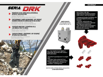 Нови Хидравлична ножица за Багер DEMOQ DRK21  Hydraulic Rotating Pulveriser Crusher 2000 KG: снимка 3