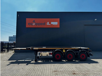 Контейнеровоз/ Сменна каросерия полуремарке Van Hool 20FT, 66°/380V Tipping-chassis, ADR (EX/II, EX/III, FL, OX, AT), SAF, 2 liftaxles: снимка 3