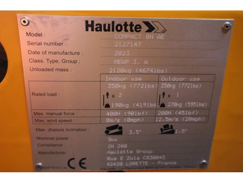 Ножична работна платформа Haulotte Compact 8N Valid inspection, *Guarantee! 8m Workin: снимка 3