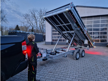 Самосвал ремарке Brian James Trailer CarGO Tipper 400x200x30cm elektro Pendelklappe blackline LED 3500kg Tandem: снимка 2