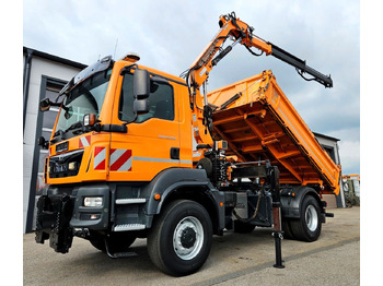 Самосвал камион, Камион с кран MAN TGM 18.290 4x4 Atlas 75.2 Kran Funk Euro6: снимка 5