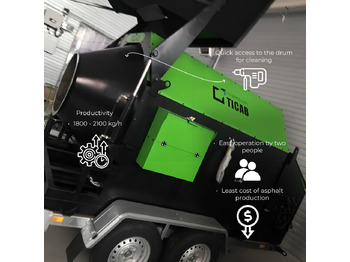 Нови Асфалтова база TICAB New Mini-asphalt plant, Asphalt Recycler, Manufacturer, 2.0 t per hour: снимка 4