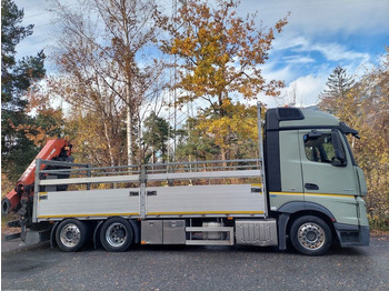Камион с кран, Бордови камион Mercedes-Benz Actros 2545 6x2, E6, Effer 265/6S: снимка 5