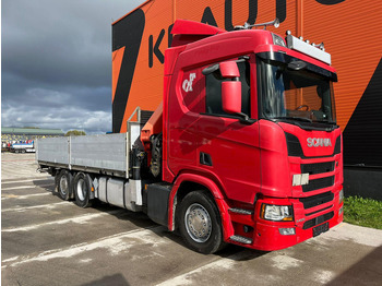 Бордови камион, Камион с кран Scania R 450 6x2*4 PK 26002 / PLATFORM L=6482 mm: снимка 4