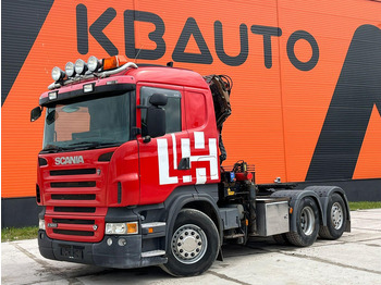 Бордови камион, Камион с кран Scania R 560 6x2 HMF2220 K4 / RETARDER: снимка 2