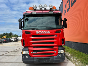 Бордови камион, Камион с кран Scania R 560 6x2 HMF2220 K4 / RETARDER: снимка 3