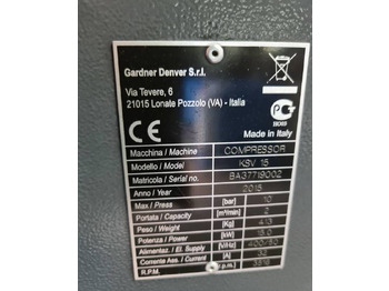 Компресор за въздух Kompresor śrubowy BOTTARINI KSV 15, 15 kw, 2015r: снимка 5