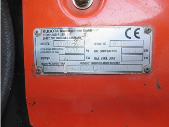 Мини багер Kubota KX 016-4 neue Ketten: снимка 5