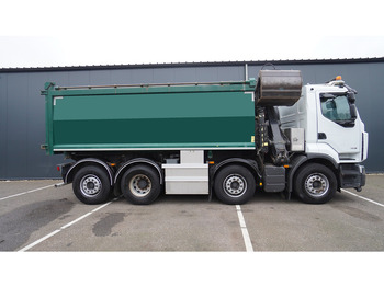 Камион с кран Renault PREMIUM 380 DXI 8X2/6 2 SIDE TIPPER WITH PLFINGER Q 170 Z CRANE.278.200KM: снимка 5