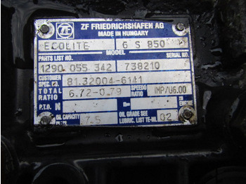 Скоростна кутия за Камион MAN TGL ZF65850 ECOLITE GEARBOX: снимка 3