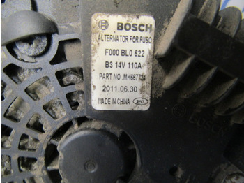 Електрическа система за Камион MITSUBISHI FUSO 4P10 BOSCH 110 AMP ALTERNATOR P/NO 667724: снимка 2