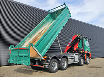 Камион с кран Mercedes-Benz AROCS 4145 / 8X6 / TIPPER + HMF CRANE: снимка 4