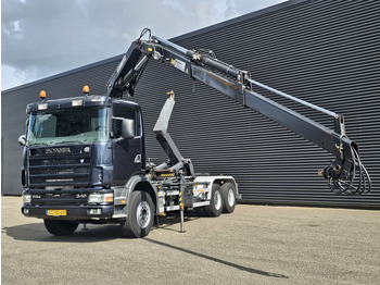 Мултилифт с кука камион, Камион с кран Scania R114.340 6x2 / HIAB CRANE + 25T HOOKLIFT: снимка 2