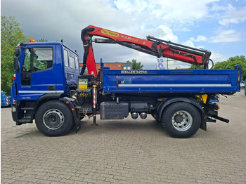 Самосвал камион, Камион с кран Iveco ML180E32K Meiler 3-Seitenkipper Kran 2x AHK: снимка 3