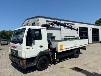 Бордови камион, Камион с кран MAN 8.163 L2000 Pritsche+Kran Hiab 035: снимка 3