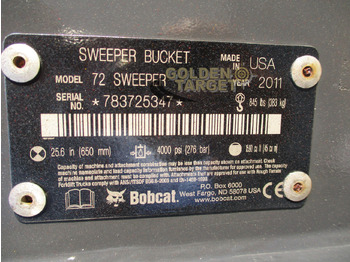 Четка за Мини челен товарач BOBCAT 72 Sweeper: снимка 5
