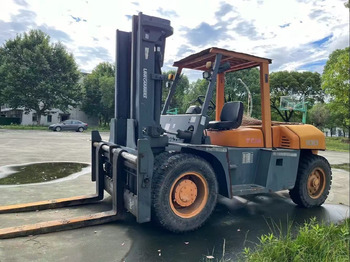 Дизелов мотокар TCM FD100 Forklift Original Color 10 ton Forklift Truck: снимка 3