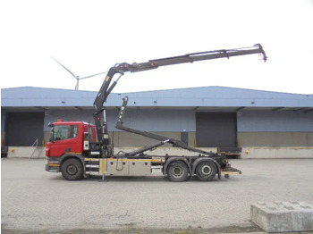 Мултилифт с кука камион, Камион с кран Scania P400 6X2: снимка 2