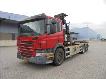 Мултилифт с кука камион, Камион с кран Scania P400 6X2: снимка 4