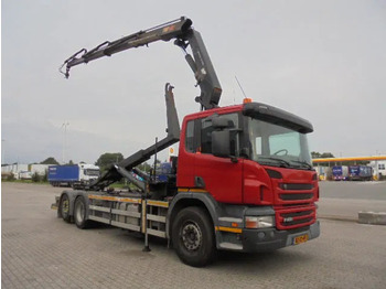 Мултилифт с кука камион, Камион с кран Scania P400 6X2: снимка 3