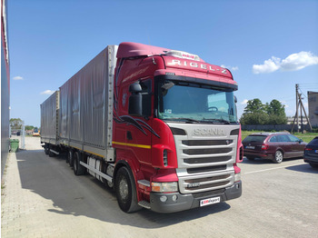 Камион с брезент Scania R420 curtainsider truck + curtain side trailer: снимка 2