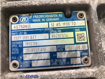 Скоростна кутия за Камион ZF CF Euro 6 DAF 12AS1930 TD AS Tronic Versnellingsbak 1833727: снимка 5