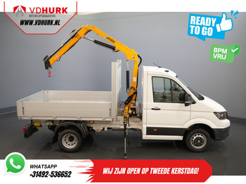 Бордови бус Volkswagen Crafter 50 165 pk Effer 352S Kraan/ Crane/ Kran/ Autokran/ PTO/ Open laadbak/ Dubbel Lucht: снимка 4