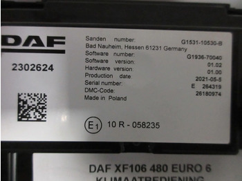 Електрическа система за Камион DAF 2302624 KACHEL MODULEN DAF CF XF EURO 6 MODEL 2021: снимка 2