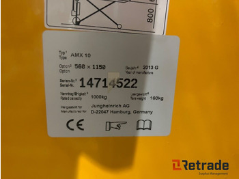 Складова техника Jekke tralle fra Jungheinrich AX 10: снимка 5