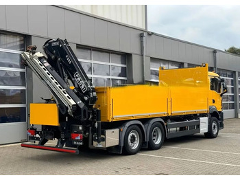 Камион с кран, Бордови камион MAN TGS 26.430 6x2-4 – platforma z żurawiem FASSI F235- Euro 6: снимка 2