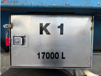 Полуремарке цистерна Feldbinder Lebensmittel Tank Container 26500 L | 2 Kammern | Heizung | 20 ft | Edelstahl: снимка 3