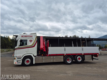 Камион с кран Scania R500 Kranbil med HMF2820 kran: снимка 4