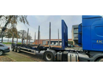 Полуремарке за дърва Kässbohrer SCV Plattform Mit Rungen 3 Achser: снимка 5