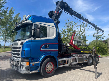 Контейнеровоз/ Сменна каросерия камион, Камион с кран Scania R480 with hiab hookloader and hiab 262 EP5 with remote crane 2019: снимка 5