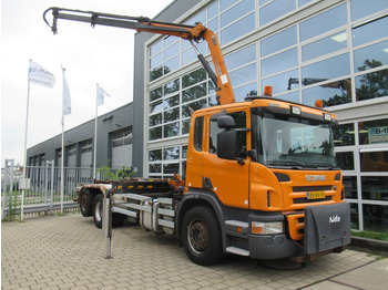 Мултилифт с кука камион, Камион с кран Scania P 320 B 6x2*4 + HMF 835 + HYVA Haakarm: снимка 2