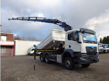 Самосвал камион, Камион с кран MAN 33.430 6x6  3-SEITENKIPPER KRAN HIAB 228- 6HYDRO: снимка 2